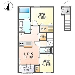 山陽網干駅 徒歩7分 2階の物件間取画像